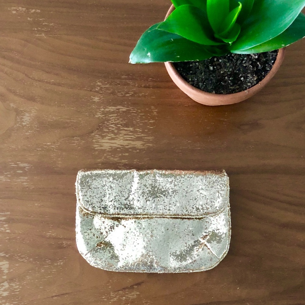 J. Crew Crossbody/Clutch - Glitter Gold